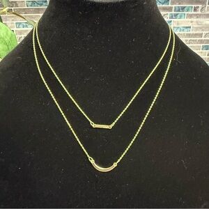 Kelly & Katie double strand delicate gold necklace.